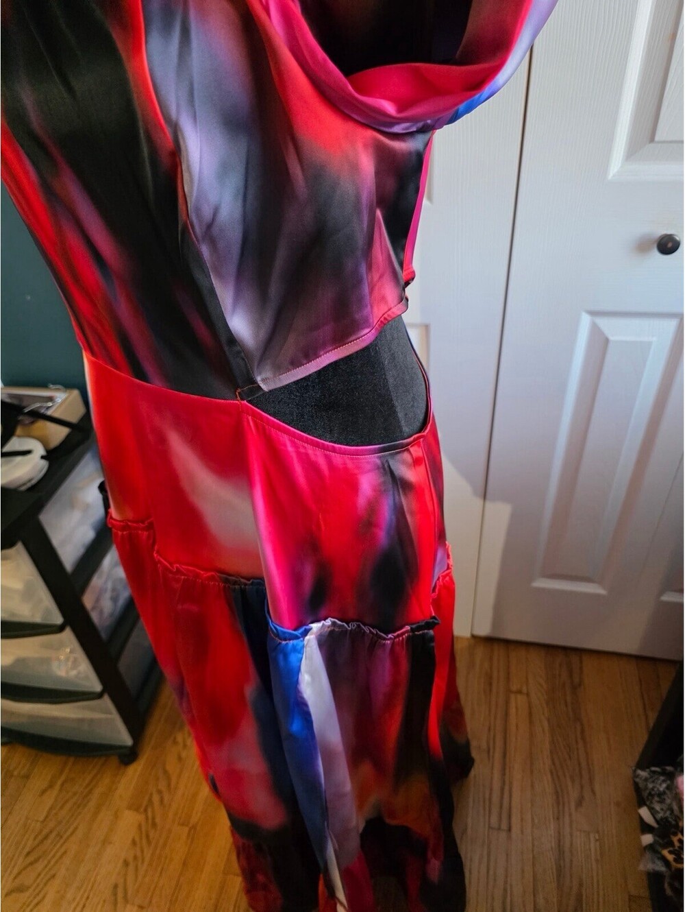 The Drop Asymmetrical multicolor neck cut out dress - Picture 5 of 7